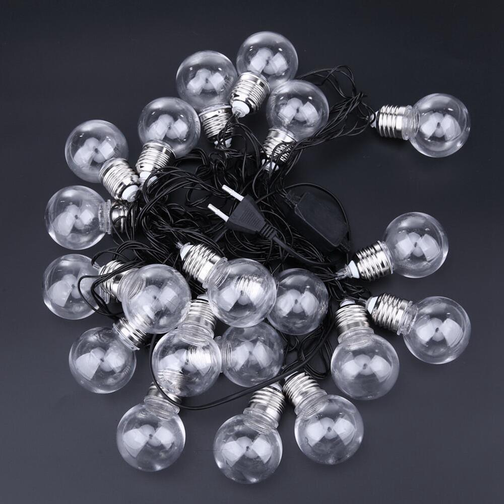 20PCS LED Clear Globe String Lights for Christmas Lights Holiday Garland Decoration - Warm White (6 Meters 110V US Plug)