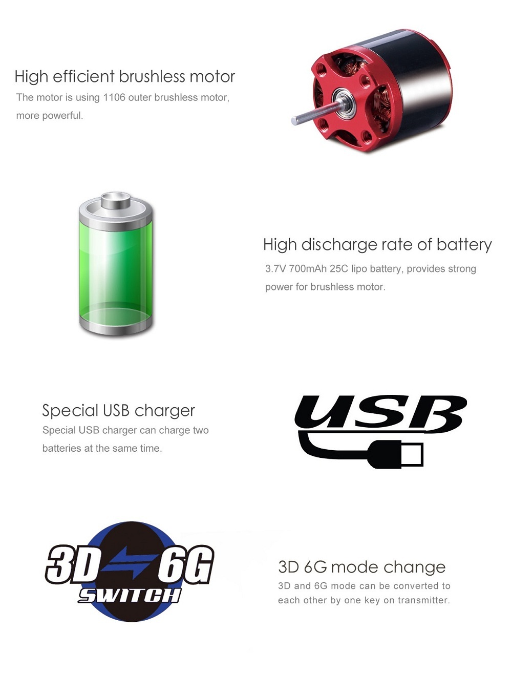 XK K123 AS350 6CH RC Helicopter Brushless 3D Aerobatics 6G System Copter RTF