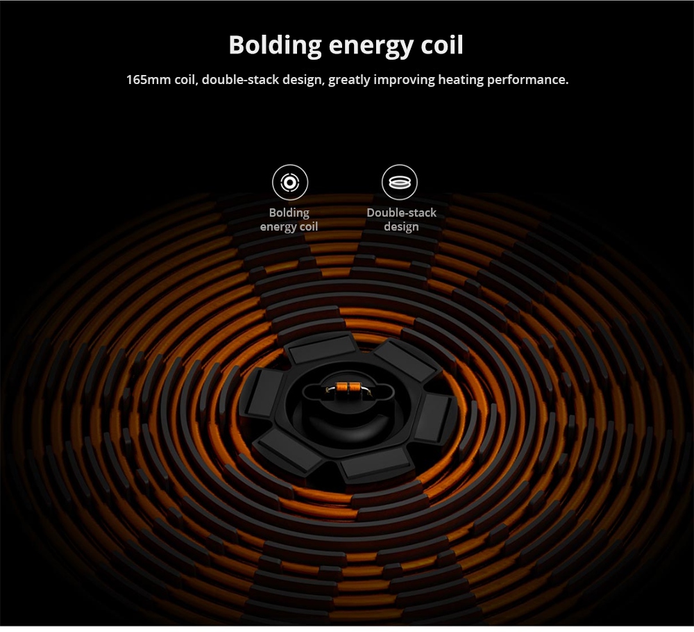 Xiaomi Mijia Electric Induction Cooker 2100W Power Nine Levels of Flames Low Power Continuous Heating - White