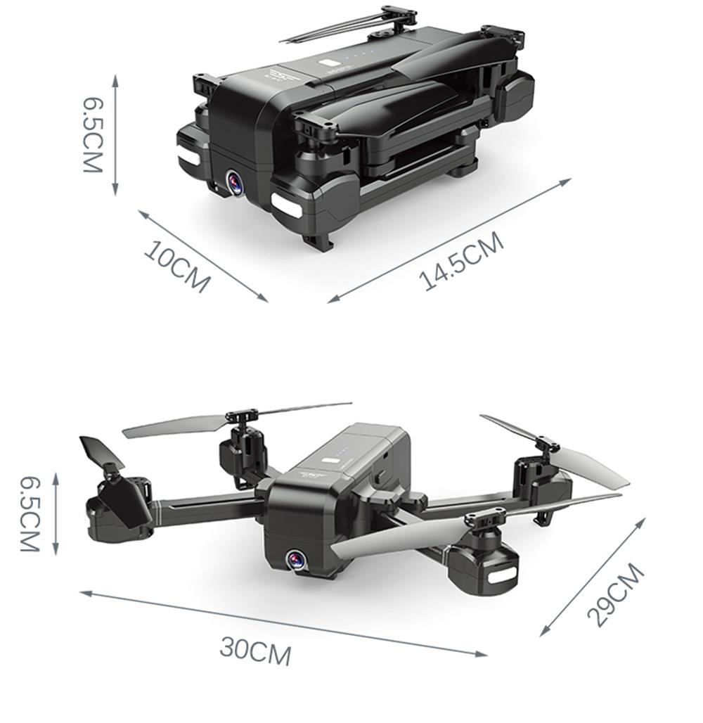 SJRC Z5 GPS 2.4G WIFI FPV Foldable RC Drone with Adjustable 1080P FHD Camera RTF + Extra Battery