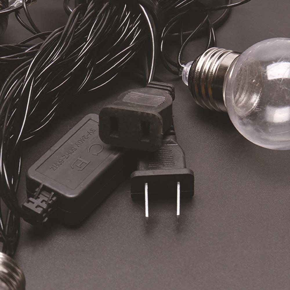 20PCS LED Clear Globe String Lights for Christmas Lights Holiday Garland Decoration - Warm White (6 Meters 110V US Plug)