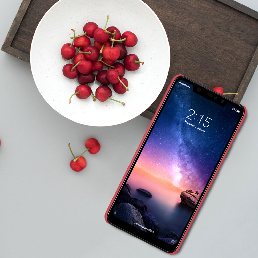 NILLKIN Matte Hard Phone Case for Xiaomi Redmi Note 6 Pro Protective Back Cover - White