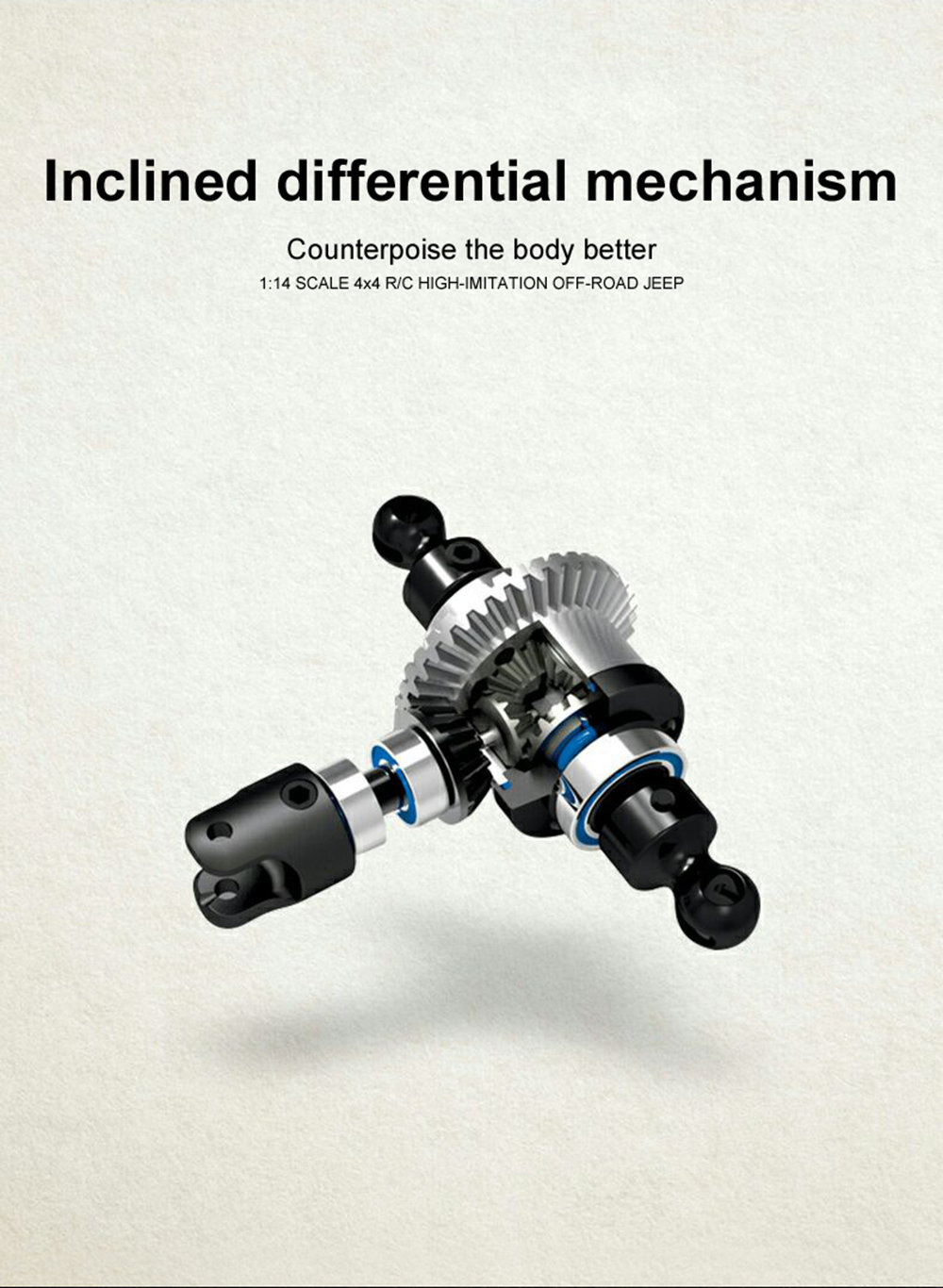 SUBOTECH BG1522 U.S.M151 JEEP 1/14 2.4G 4WD OFF-Road RC Car with LED Lights RTR - Yellow