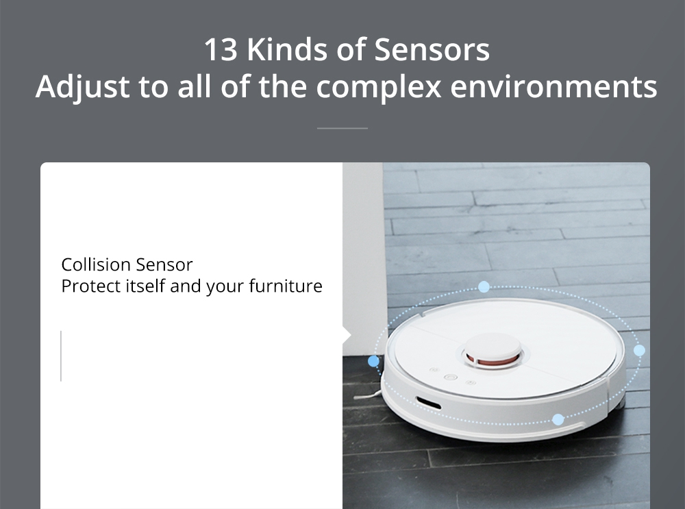 [Spain Stock][ International Version]Xiaomi Mijia Roborock S50 Robot Vacuum Cleaner 2 Automatic Area Cleaning 2000pa Suction 2 in 1 Sweeping Mopping Function LDS Path Planning 5200mAh Battery - White