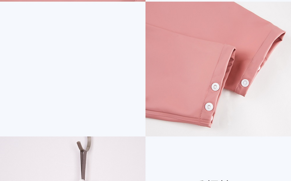 Xiaomi 7th Unisex Adult Raincoat (Waterproof Coat Jacket Reflective Strip Couple Cloak Poncho Size L Women) - Pink