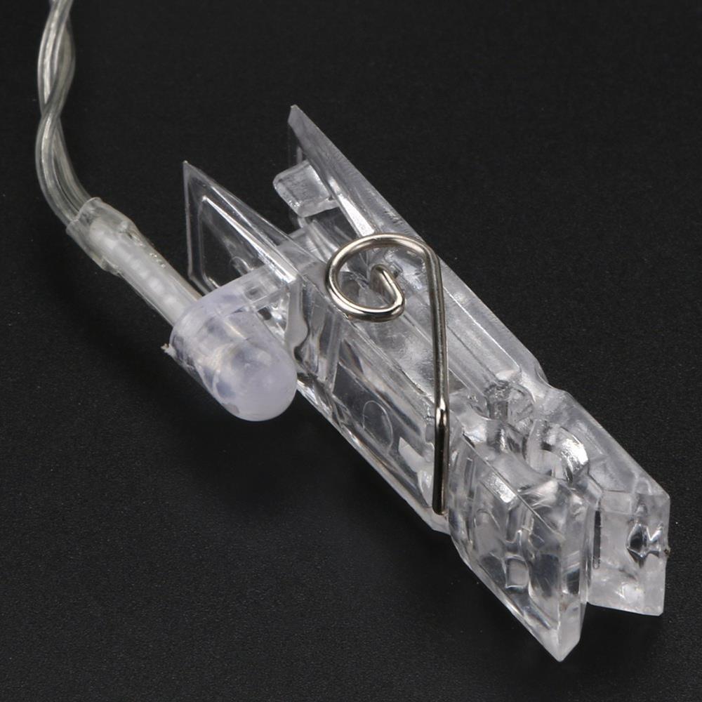 10PCS LED Clip Light Battery String Lights for Pictures Decoration Holiday Christmas Party Garden (1.2 Meters)- Warm White