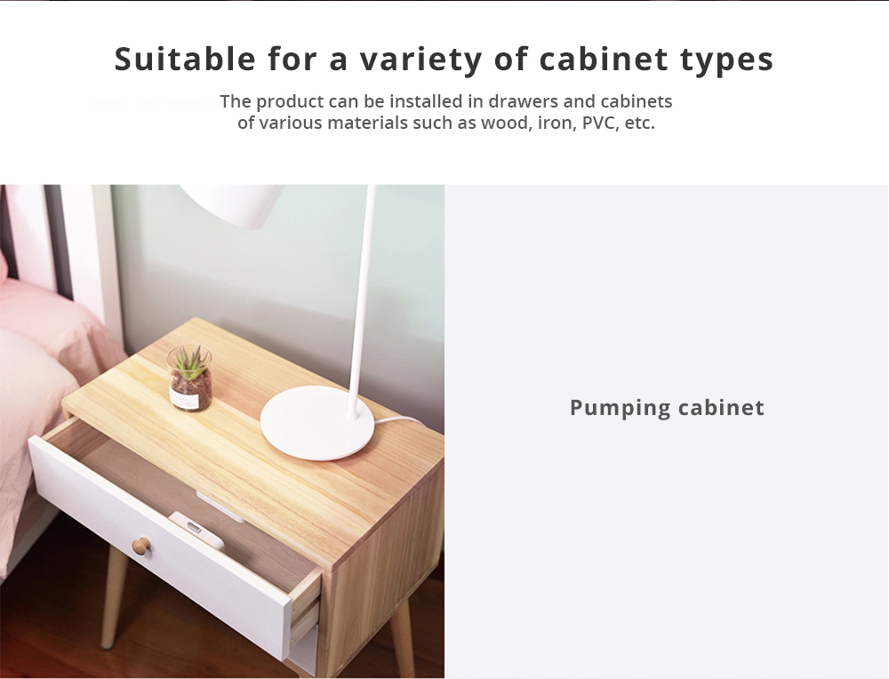 Xiaomi Yeelock Smart Drawer Cabinet Switch Electronic Key Bluetooth Unlock APP Remote Control - White