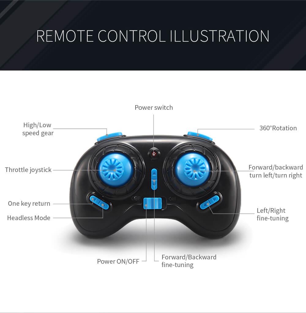 [HK Stock] JJRC H36 MINI 2.4G 4CH 6Axis Gyro Headless Mode RC Quadcopter RTF - Dark Gray