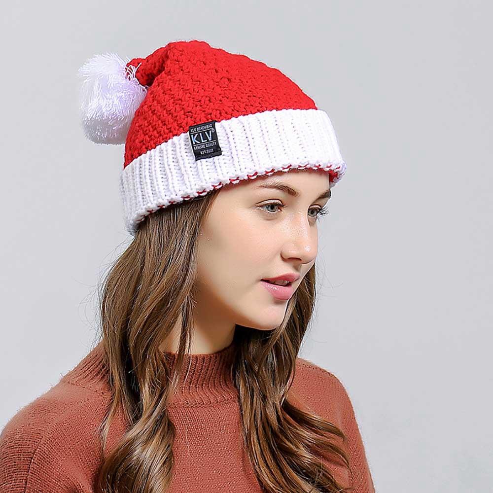 Santa Claus Party Christmas Hat for Adults Women Red