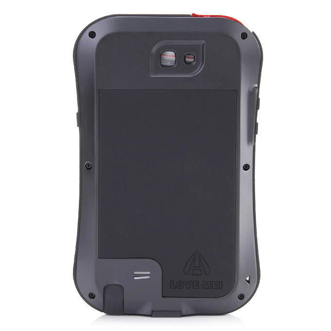 LoveMei Weather/Dirt/Shockproof Protective Case with Gorilla Glass for Sumsung Galaxy Note 2 II N7100 -Black