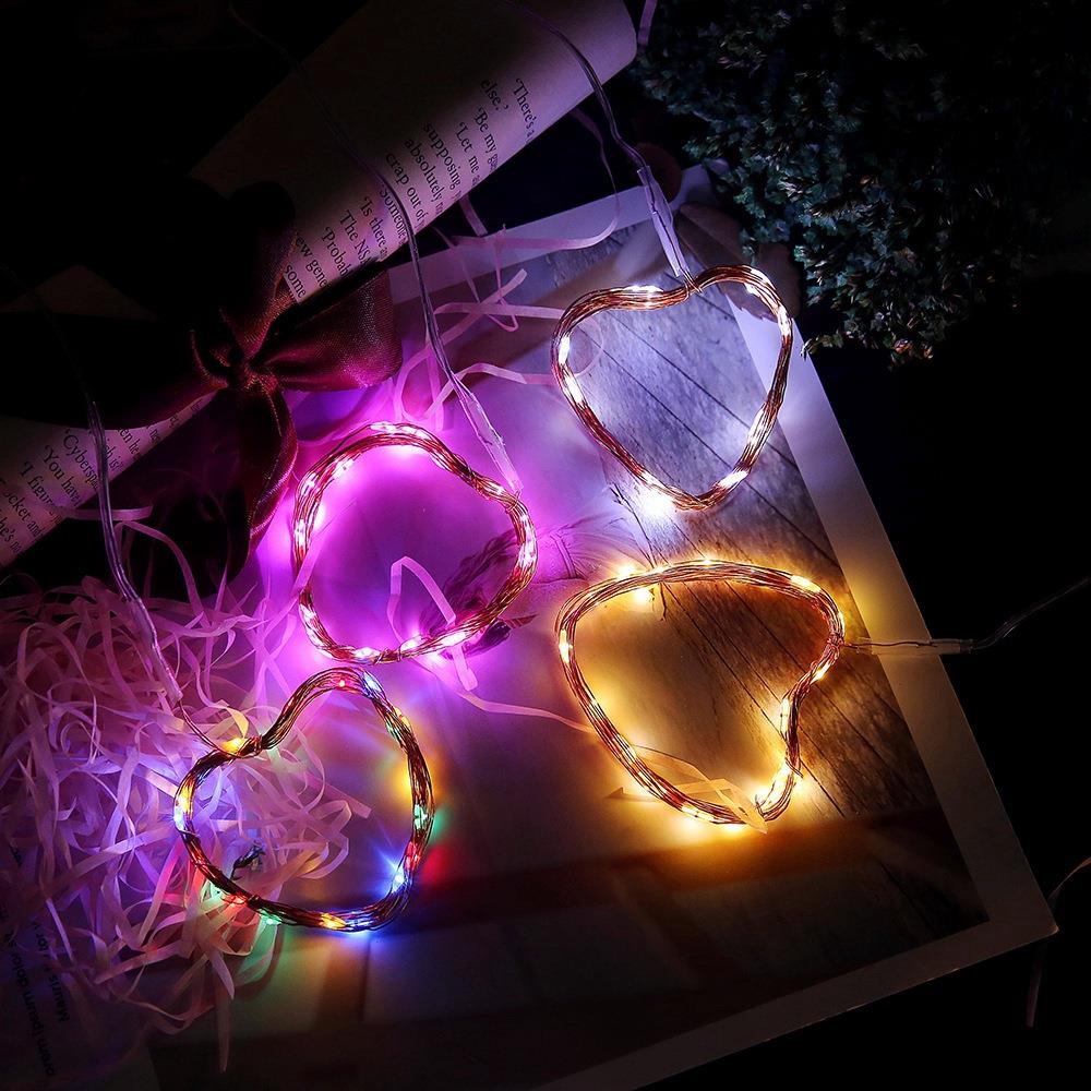 50PCS Fairy LED String Light Copper Wire Strip Light for Wedding Garland Lighting Decoration (5 Meters) - Blue