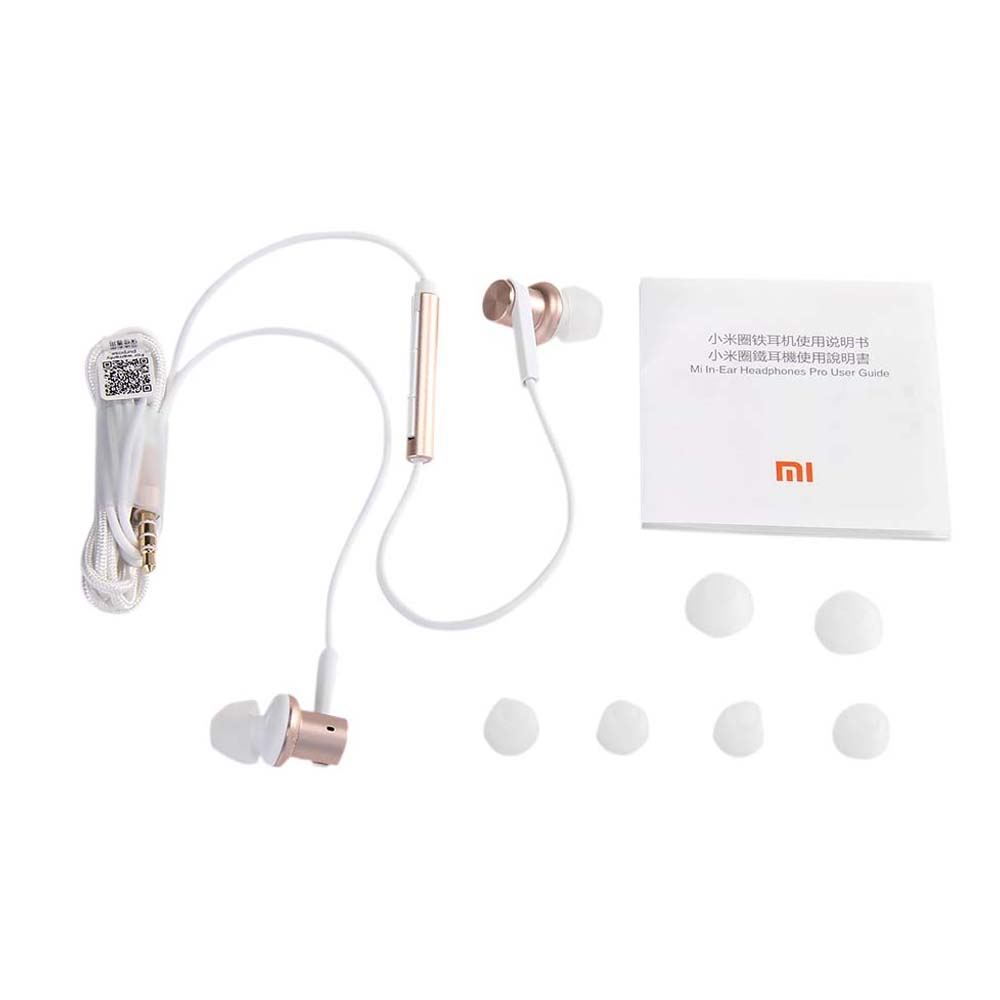 [HK Stock]Original Xiaomi Mi IV In-ear Dual Dynamic Driver Wired Control Earphone Headphone with MIC for Android iOS - Gold