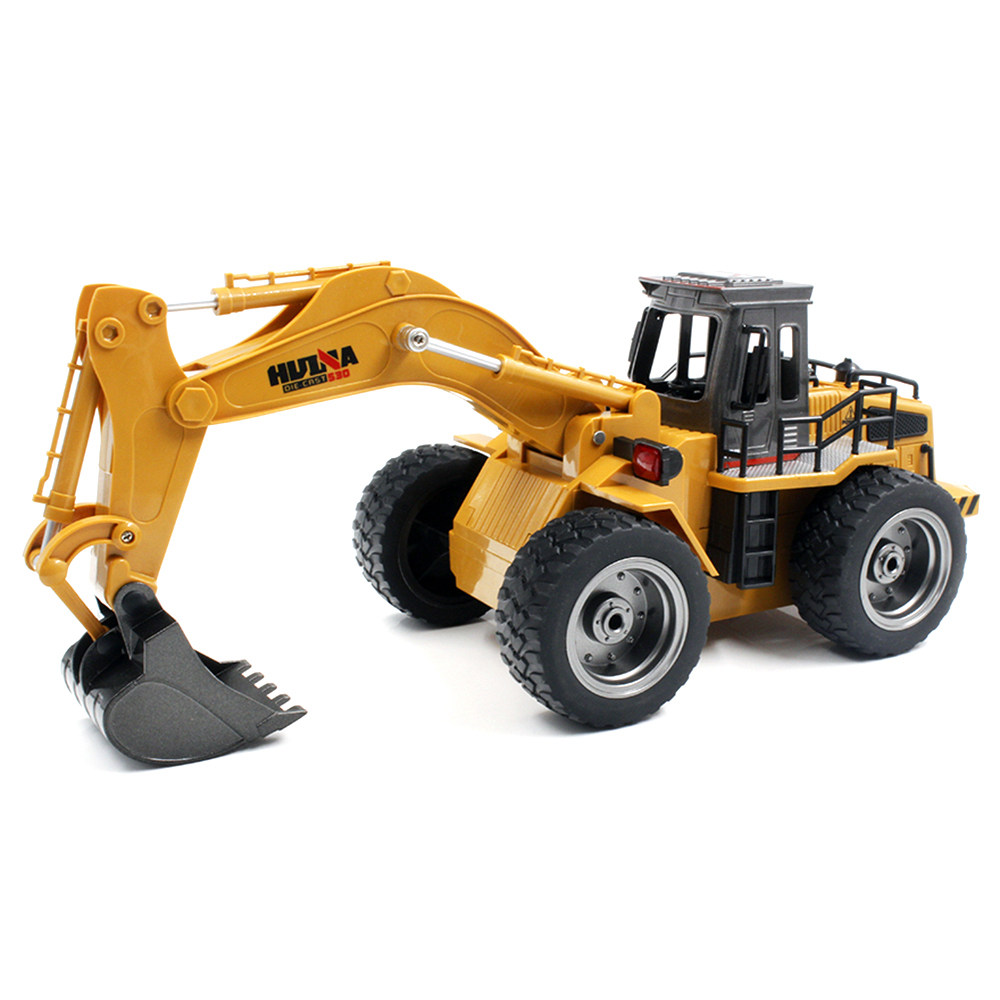 HuiNa Toys 1530 1/18 2.4G 6CH Rc Car Alloy Excavator Engineering Vehicle W/ Ligh 