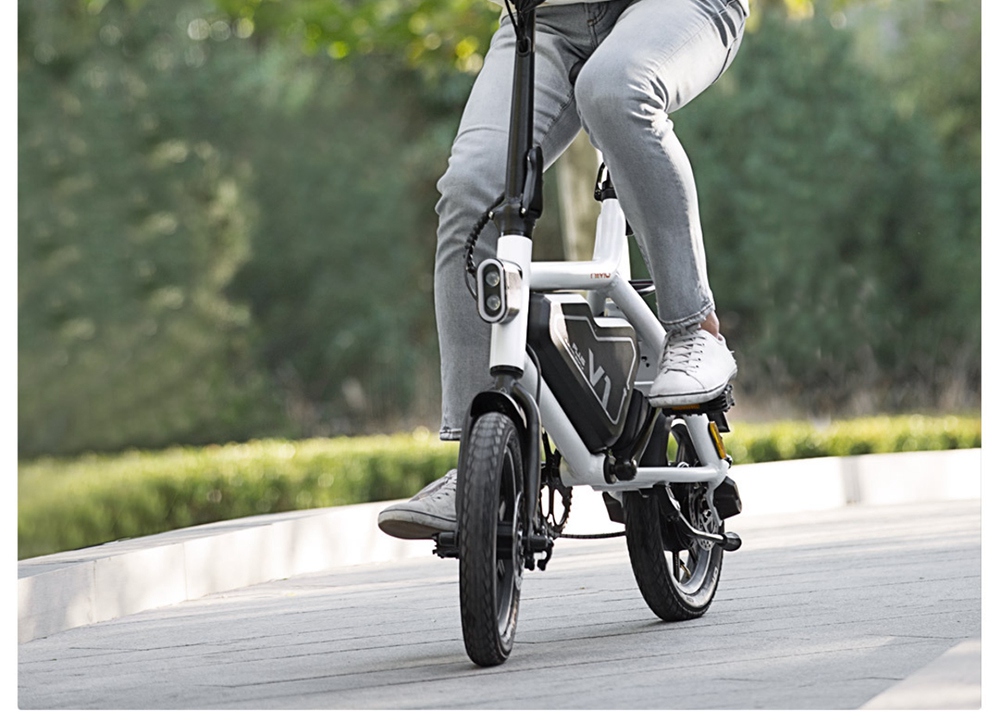 Xiaomi HIMO V1 Plus Portable Folding Electric Moped Bicycle 250W Motor 14 Inch Wheel Diameter Lightweight Design - Gray