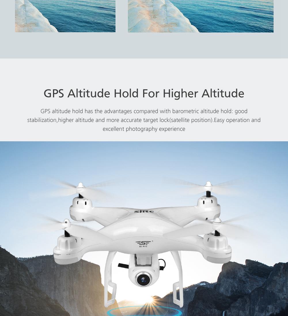 SJRC S20W S-SERIES 1080P WIFI FPV RC Quadcopte Double GPS Follow Me Mode RTF - White