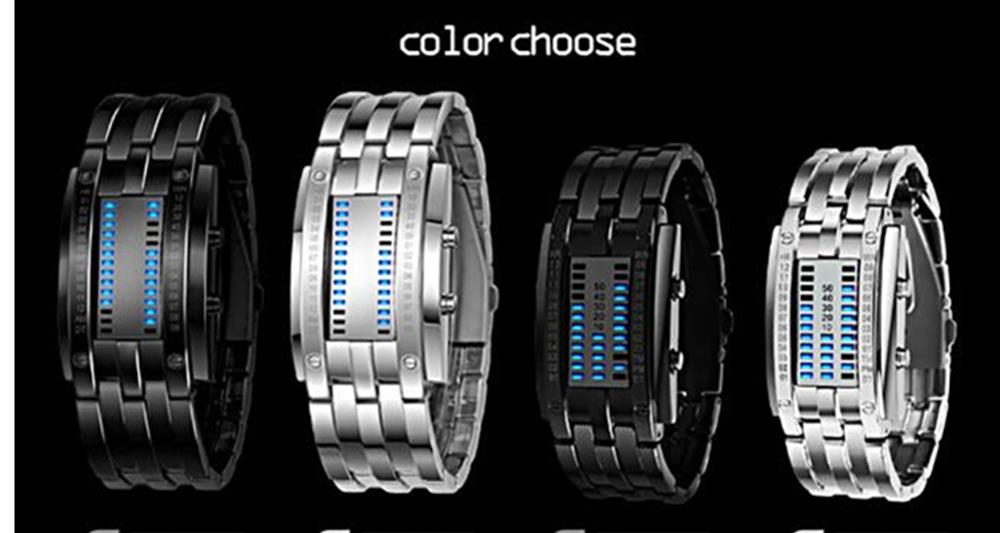 SKMEI 0926 Unisex Women Fashion Creative Watch Rectangle LED Wristwatches Alloy Strap - Black
