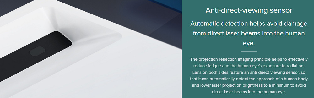 [HK Stock][International Edition] Xiaomi Mijia Laser Projector 5000 Lumens Full HD 4K Ultra Short Focal Lens ALPD 3.0 Laser Light Dual Band WIFI - White