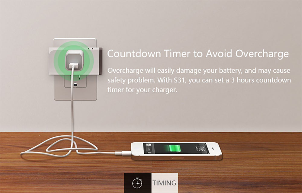 Sonoff S31 US 16A Mini Wifi Smart Socket Home Power Consumption Measure Monitor Energy Usage - White