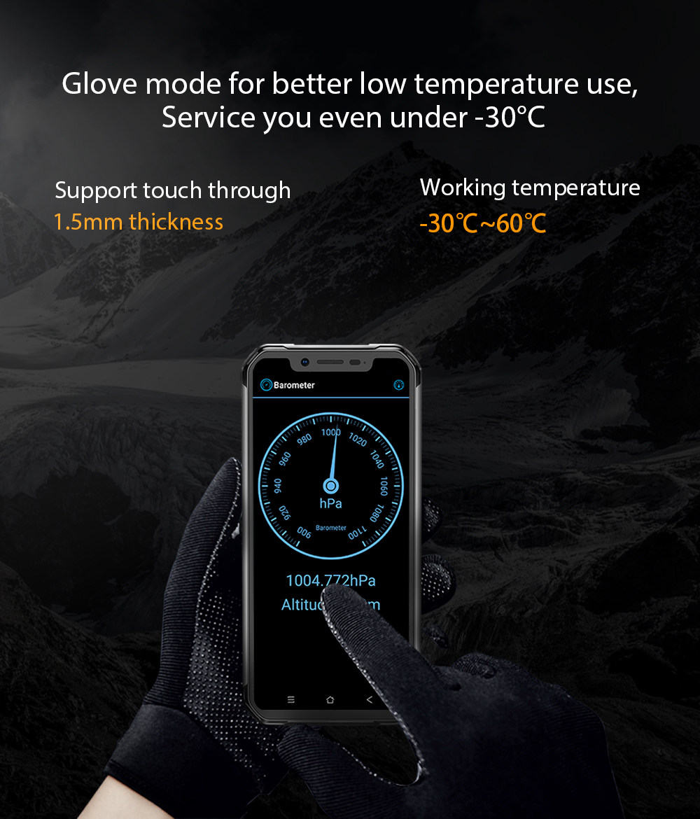 [HK Stock]Blackview BV9600 pro 6.21 Inch 4G LTE Smartphone Helio P60 6GB 128GB 16.0MP + 8.0MP Dual Rear Cameras Android 8.1 IP68 Wireless Charging NFC Face Unlock - Gray