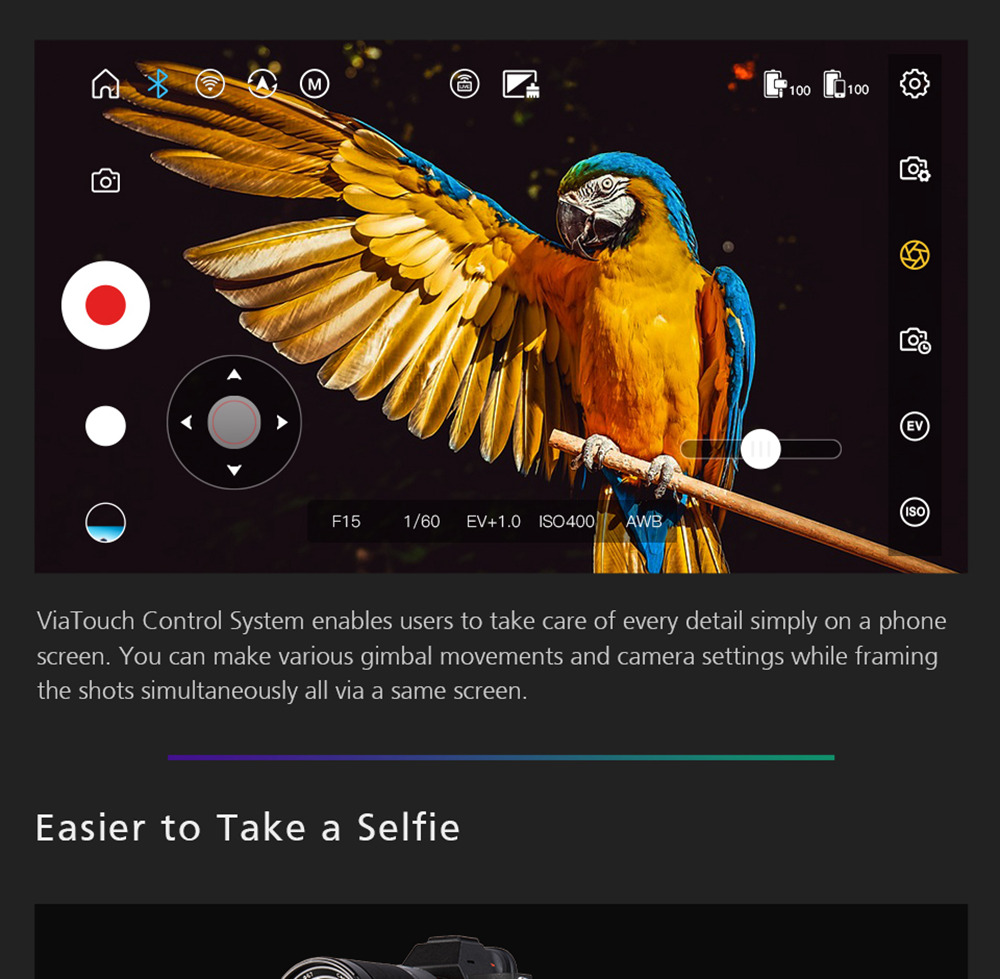 Zhiyun WEEBILL LAB 3-Axis Brushless Handheld Gimbal Stabilizer with ViaTouch Control System for Mirrorless DSLR Camera
