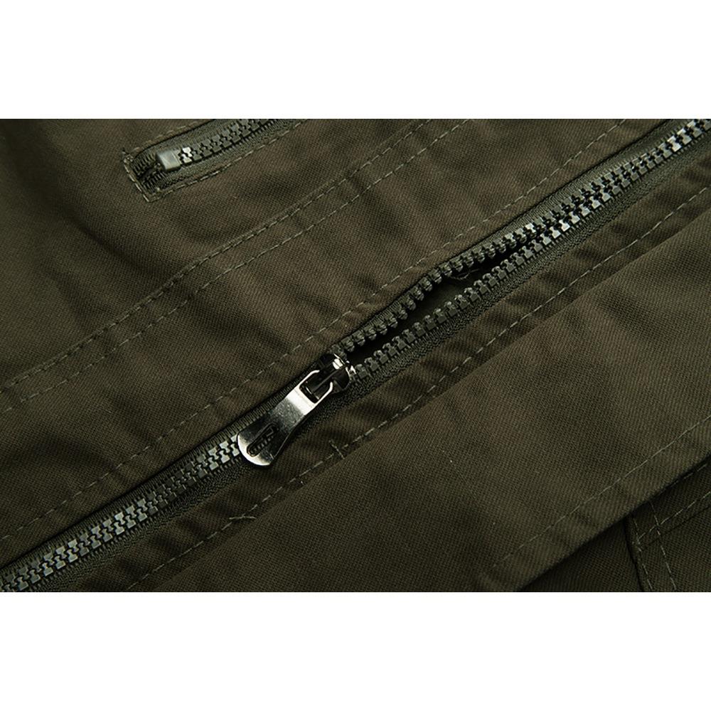 CA806 Men's Autumn Winter Casual Stand Collar Cotton Bomber Jacket Size M - Army Green