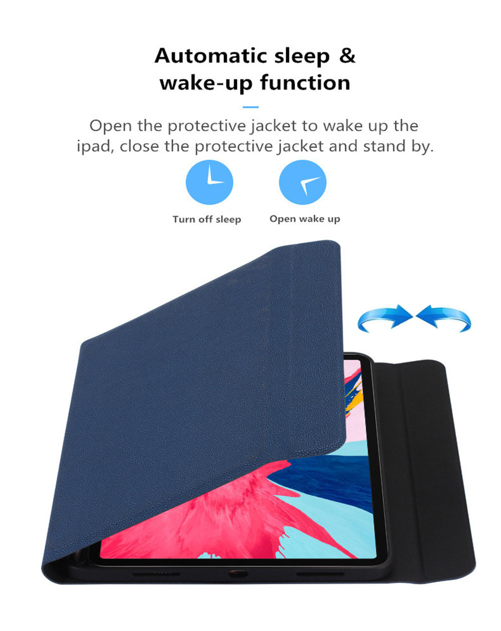 Binai K11 Bluetooth Keyboard for iPad Pro 11 Inch Blue