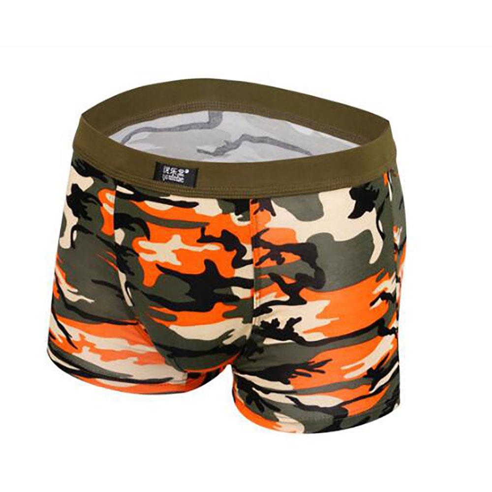 K004 Men Sexy Breathable Underwear Size 3XL Orange