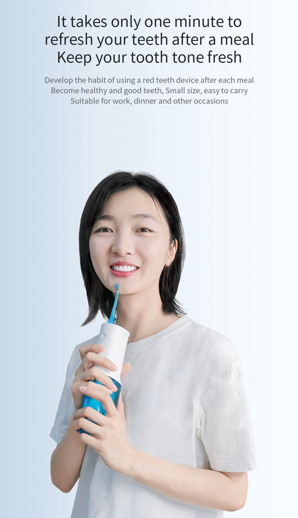 Xiaomi SOOCAS W3 Portable Electric Oral Irrigator Blue White