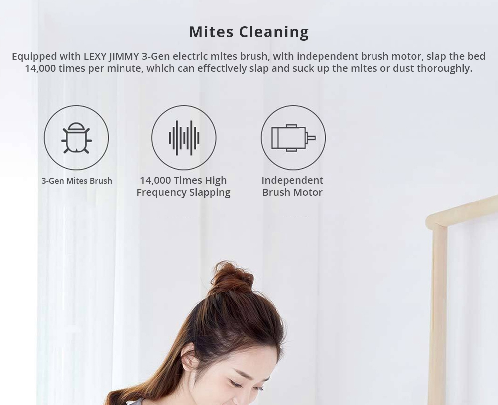 [International Version] Xiaomi LEXY JIMMY JV71 Vertical Cordless Stick Vacuum Cleaner 130AW Powerful Suction Anti-winding Hair Mite Cleaning - Champagne gold