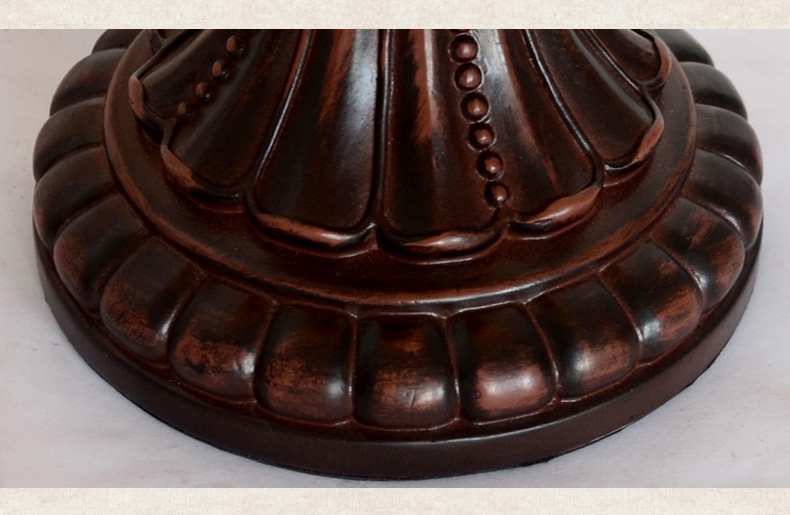 FUMAT Tiffany Style Stained Glass Table Lamp - Chinese Style Retro Red Plum Design