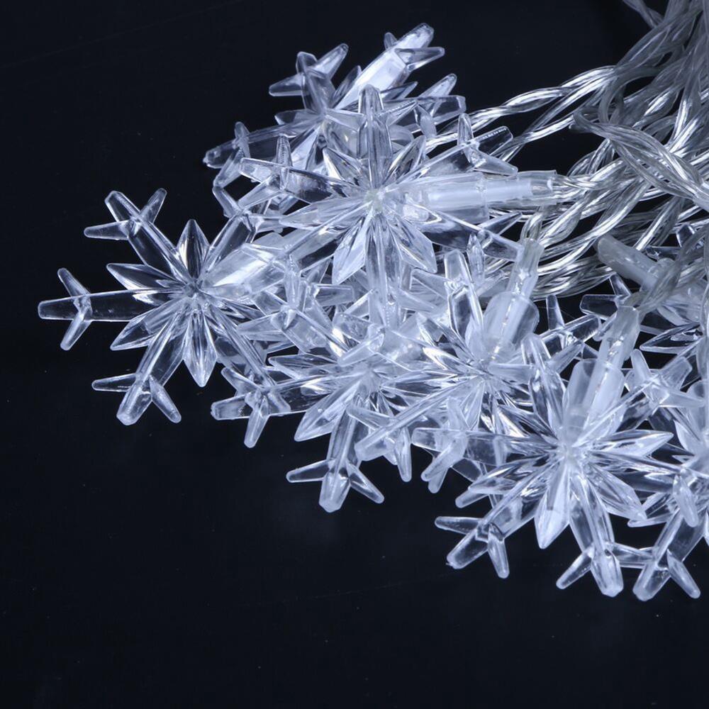 20PCS LED Snowflake Battery LED String Lights Holiday Christmas Party Garden Decoration Lights (2.1 Meters) - Multi-color