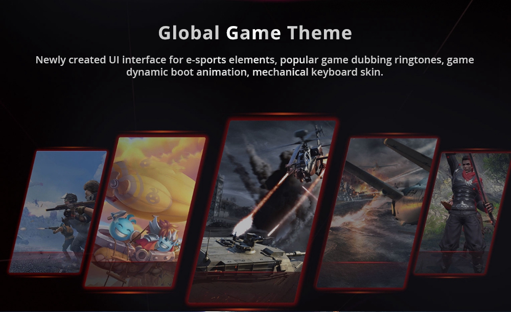 Nubia Red Magic Mars 6.0 Inch 4G LTE Gaming Smartphone Snapdragon 845 8GB 128GB 16.0MP Rear Camera Android 9.0 Type-C Touch ID OTG - Black