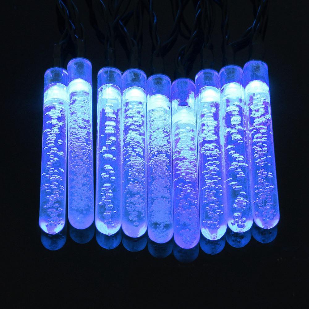 20PCS Icicle LED Battery LED String Lights Holiday Christmas Party Garden Decoration Lights (2.2 Meters) - Blue