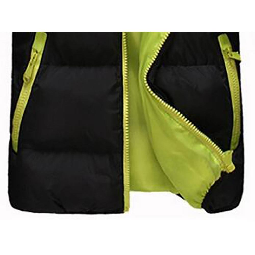 Agai-mccf Men's Leisure Hooded Candy Color Down Jacket (Warm Coat Size M) - Black + Green