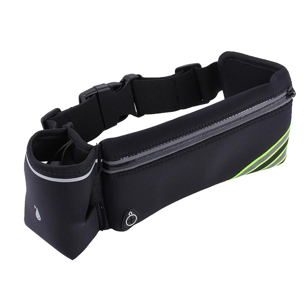 Unisex Water-resistant Running Waist Bag Mobile Phone Pack - Black