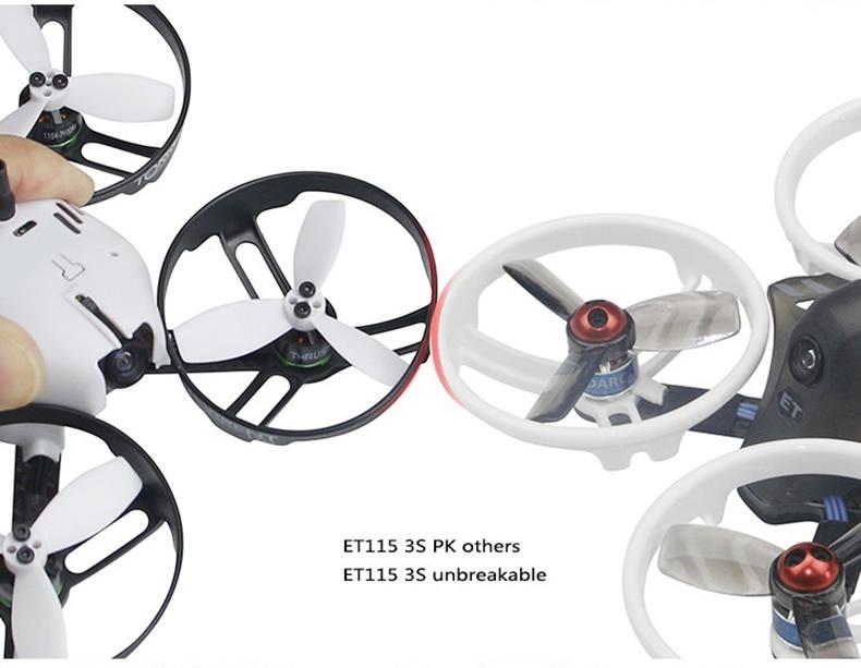 KINGKONG/LDARC ET115 3S FPV Racing Drone F3 FC OSD 12A BLHELI_S 4 In 1 ESC 5.8G 16CH VTX DSM2 Receiver - BNF