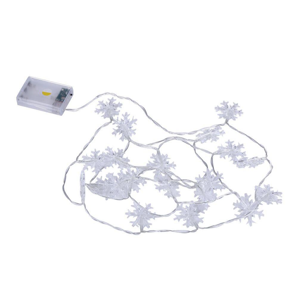 20PCS LED Snowflake Battery LED String Lights Holiday Christmas Party Garden Decoration Lights (2.1 Meters) - Multi-color