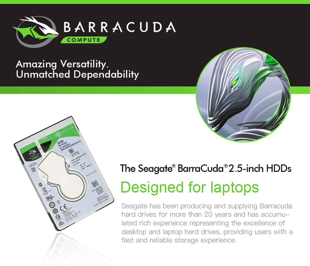 Seagate ST500LM030 500GB Notebook Internal Hard Disk Drive Silver