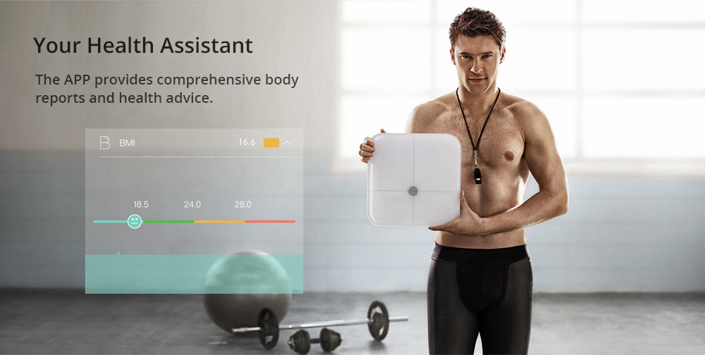 [CN Version]HUAWEI Honor Body Fat Smart Scale BIA Fat Electrodeless Measurement 11 Testing Data APP Control - White