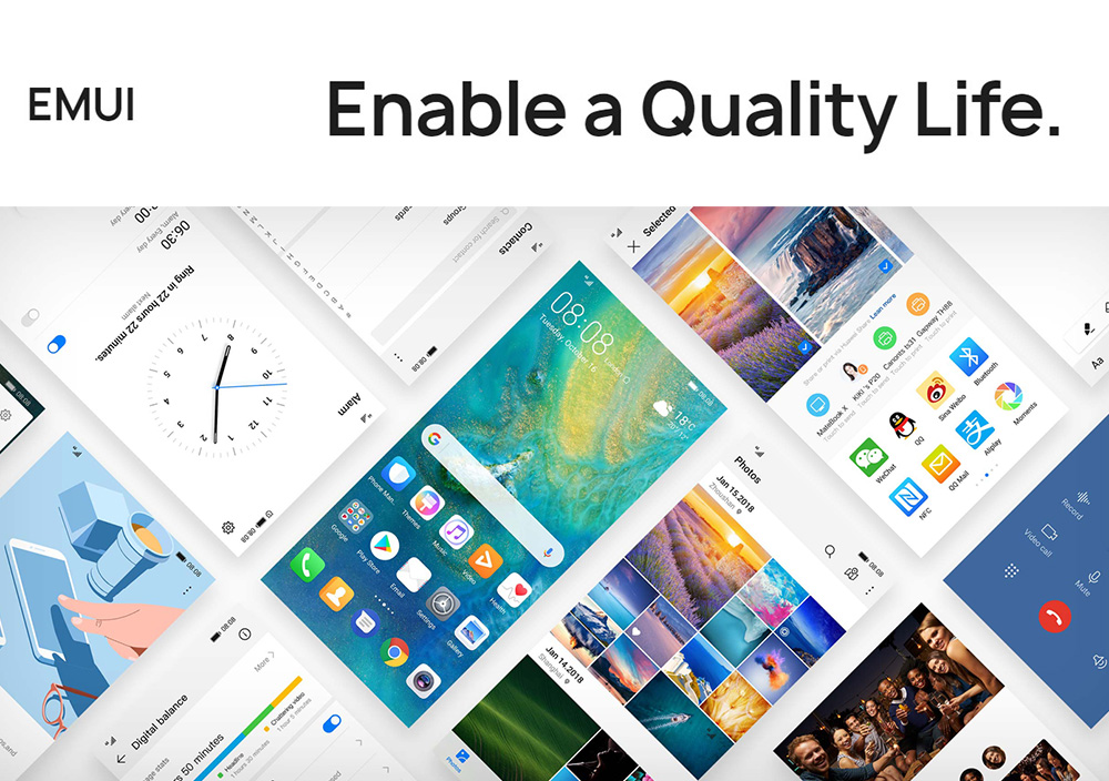 HUAWEI Mate 20 Pro (UD) 6.39 Inch 4G LTE Smartphone Kirin 980 8GB 128GB 40.0MP+20.0MP+8.0MP Triple Rear Cameras EMUI 9 Type-C NFC IR Remote Control - Bright Black