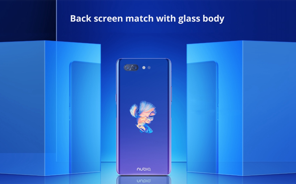 Nubia X 6.26 Inch 4G LTE Smartphone Snapdragon 845 6GB 64GB 16.0MP+24.0MP Dual Rear Cameras Android 8.1 All-Screen Fast Charge Dual Screen - Gray