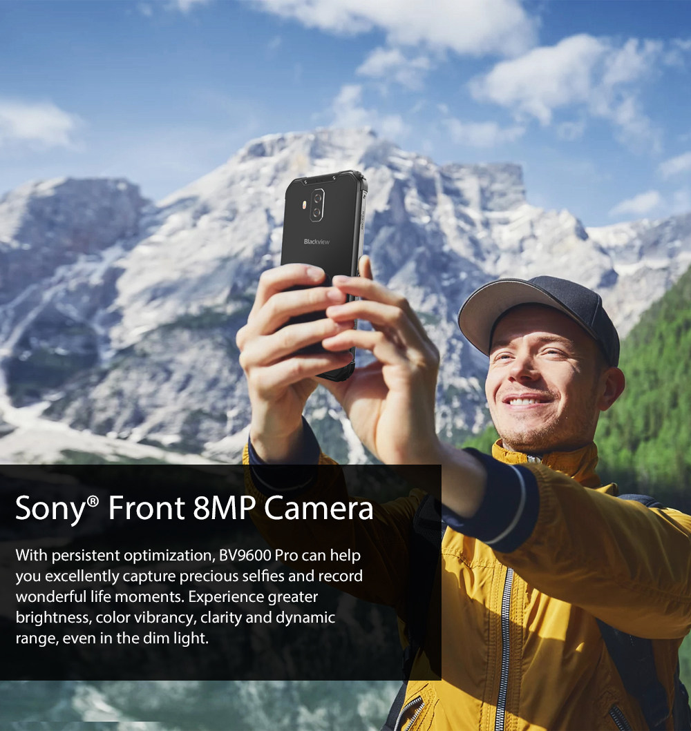 [HK Stock]Blackview BV9600 pro 6.21 Inch 4G LTE Smartphone Helio P60 6GB 128GB 16.0MP + 8.0MP Dual Rear Cameras Android 8.1 IP68 Wireless Charging NFC Face Unlock - Silver