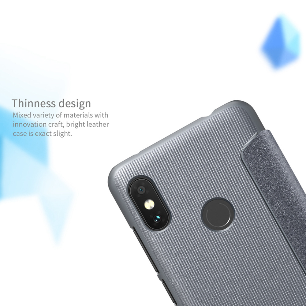 Nillkin Sparkle Series Hard Phone Case for Xiaomi Redmi Note 6 Pro Play Protective Phone Shell - Gray