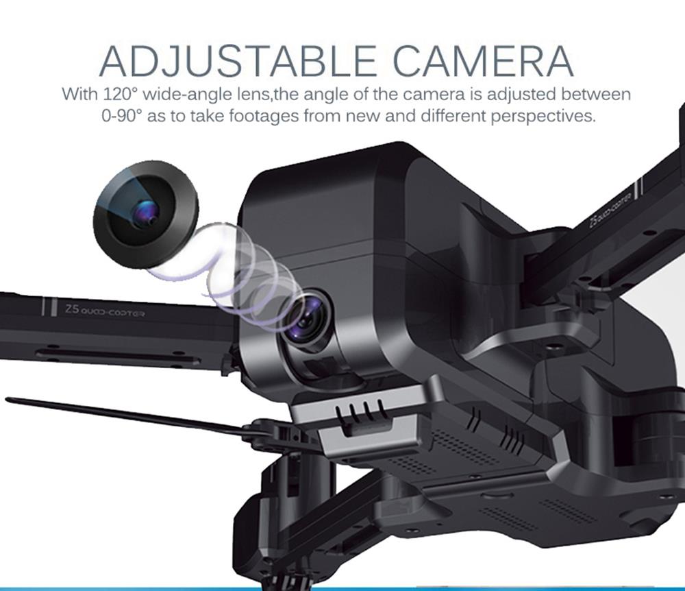 SJRC Z5 GPS 2.4G WIFI FPV Foldable RC Drone with Adjustable 1080P FHD Camera RTF + Extra Battery