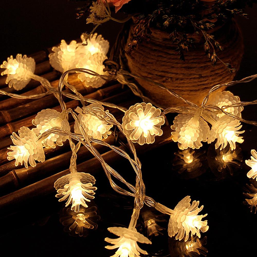 2.2M 20 PCS LED CHRISTMAS GARDEN PARTY DECOR STRING PINE CONE LIGHTS LAMP SMART
