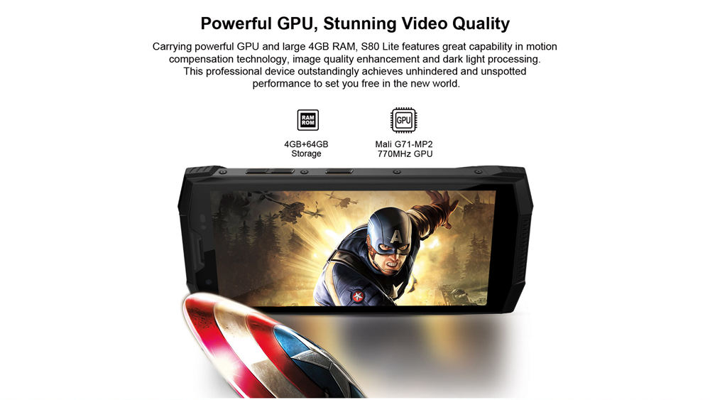 [HK Stock]DOOGEE S80 Lite 5.99 Inch 4G LTE Smartphone Helio P23 4GB 64GB 13.0MP+8.0 Dual Rear Cameras Android 8.1 IP68 Walkie Talkie NFC 10080mAh - Orange