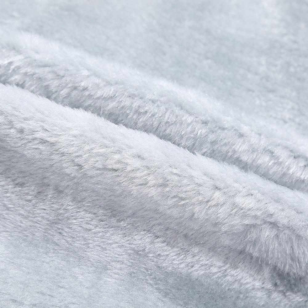 W02 Men's Autumn Winter Casual Color Block Cotton Cashmere Hooded Coat Size M - Blue + Gray