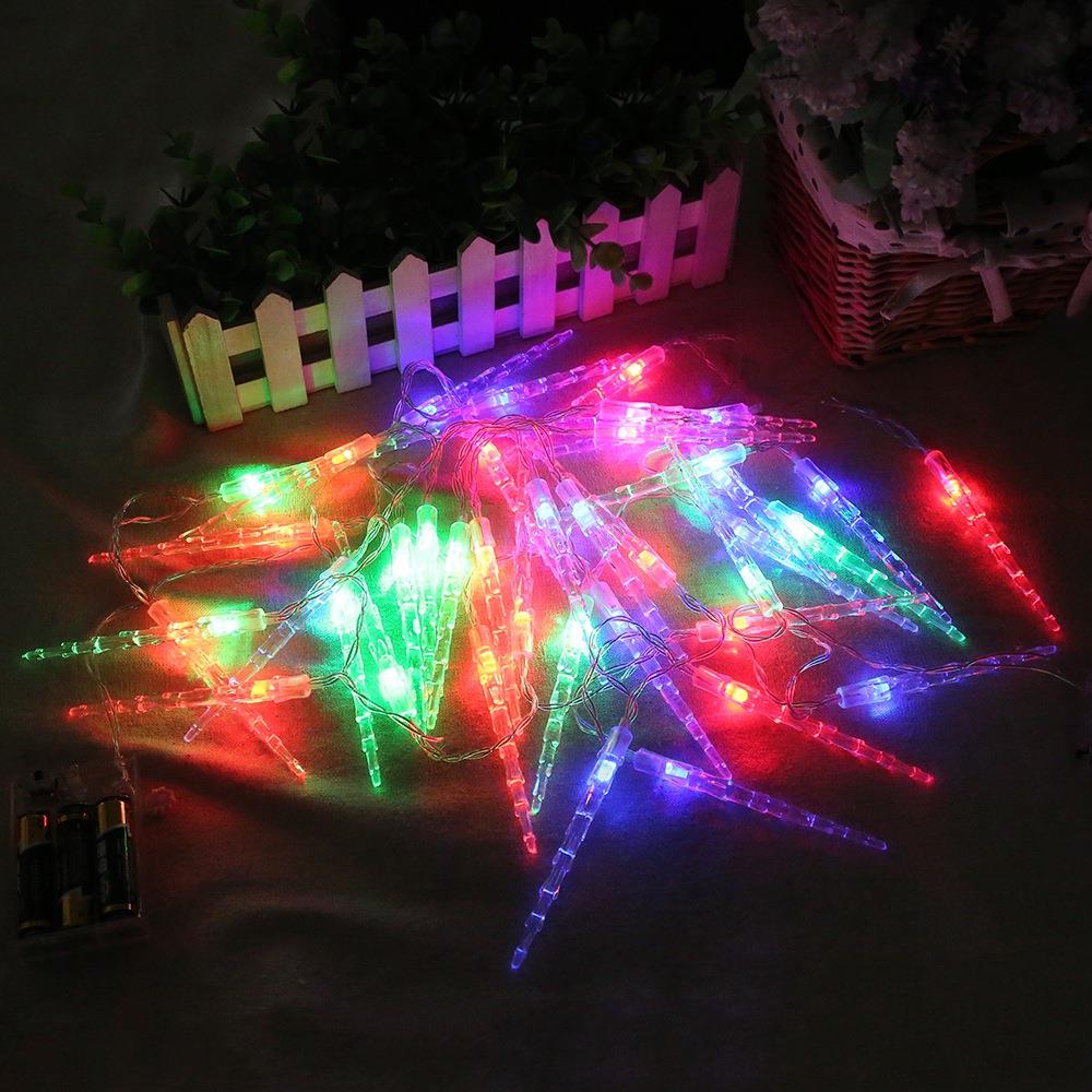 20PCS Ice LED Battery LED String Lights Holiday Christmas Party Garden Decoration Lights (2.2 Meters) - Multi-color