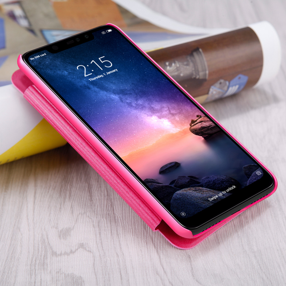 Nillkin Sparkle Series Hard Phone Case for Xiaomi Redmi Note 6 Pro Play Protective Phone Shell - Gray