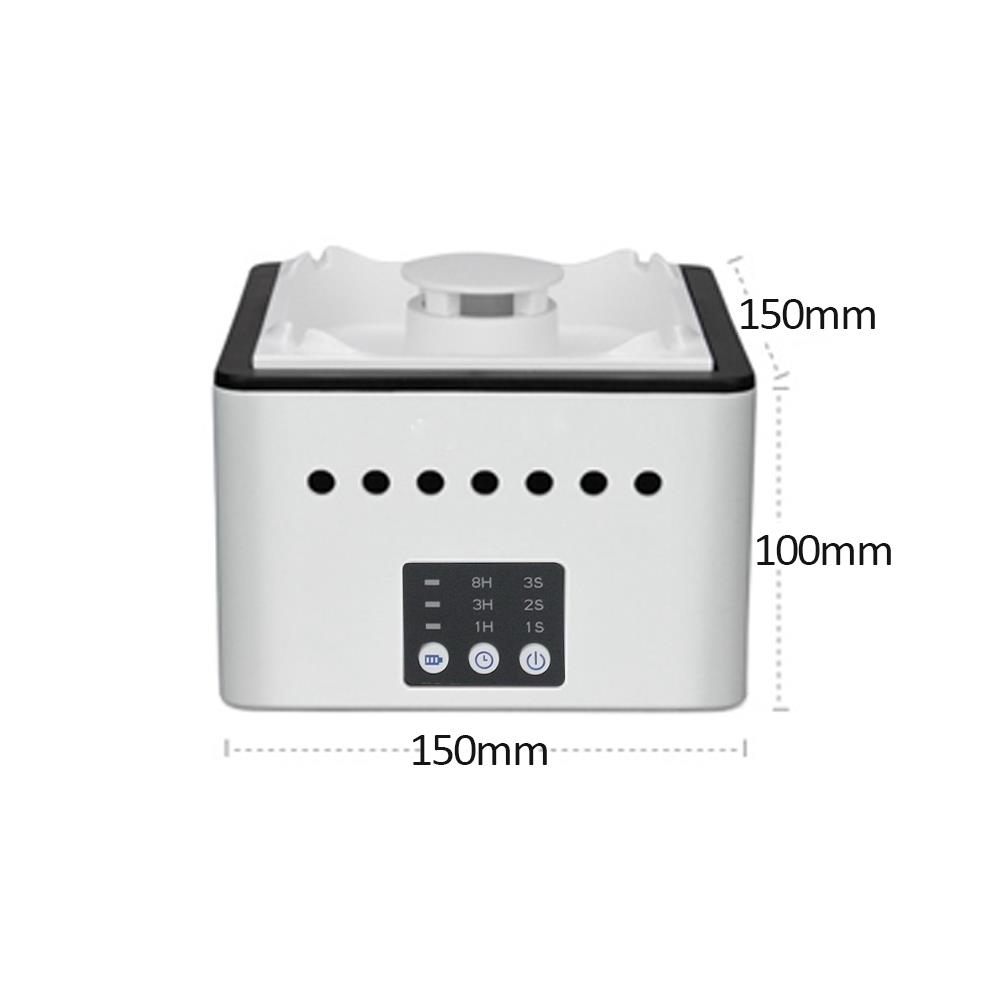 USB Rechargeable Portable Air Purifying Ashtray Home Desktop Purifier Filter With Battery - Black